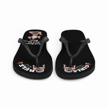 front-view-best-womens-girls-rule-flip-flops-sandals-tiny-man-bows-down-under-toes-one-man-crushed-flat-under-heel-black-sole