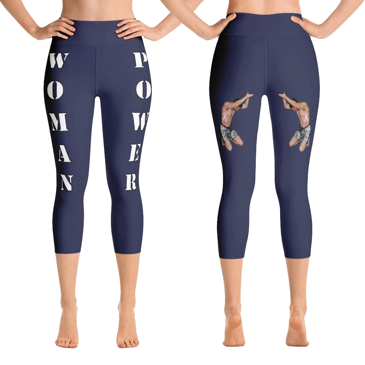 Our best viral yoga capri leggings with woman power - Midnight Blue Co –  HEROICU