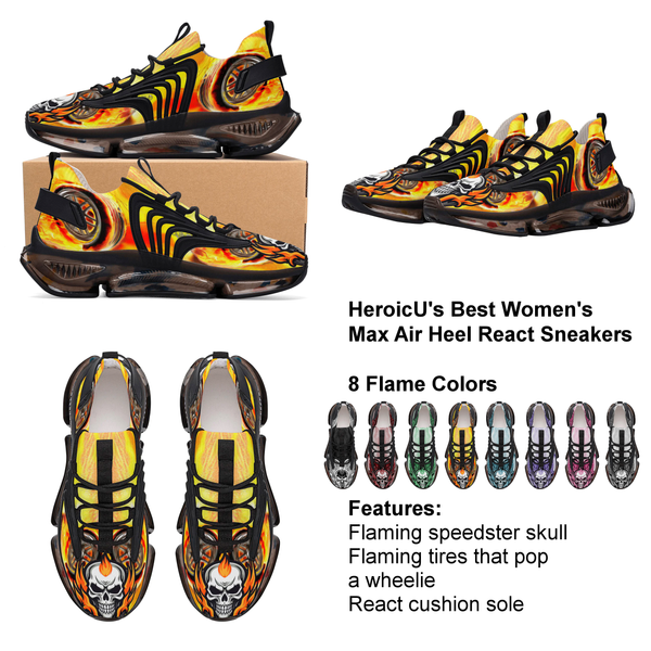 Unleash Your Fire: The Women's Max Air Heel React Sneakers by HeroicU