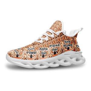 Unisex Bounce Sneakers Orange Money Pattern - All Hail Sammy Sole