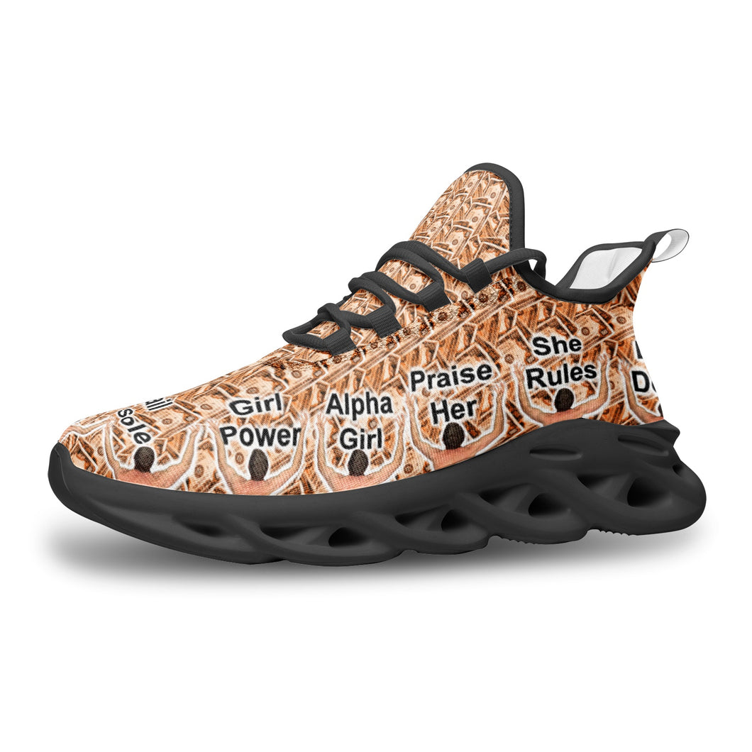 Unisex Bounce Sneakers Orange Money Pattern - All Hail Sammy Sole