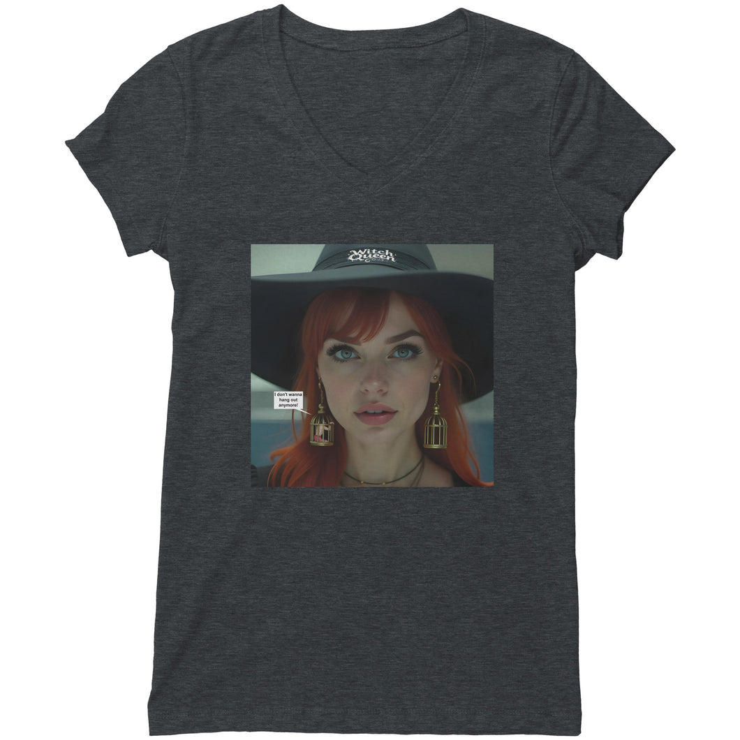 Witch with tiny man in cage ear ring hanging out