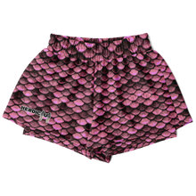 Women's 2-in-1 Shorts - Pink Dragon Skin Pattern for 2023