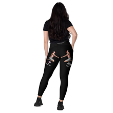 average-size-woman-viral-black-high-waist-crossover-leggings-back-view