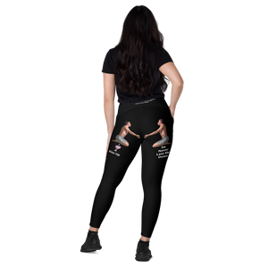 average-size-woman-viral-black-high-waist-crossover-leggings-back-view