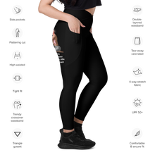 average-size-woman-viral-black-high-waist-crossover-leggings-side-pocket-view