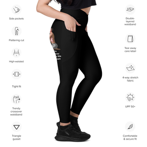 average-size-woman-viral-black-high-waist-crossover-leggings-side-pocket-view