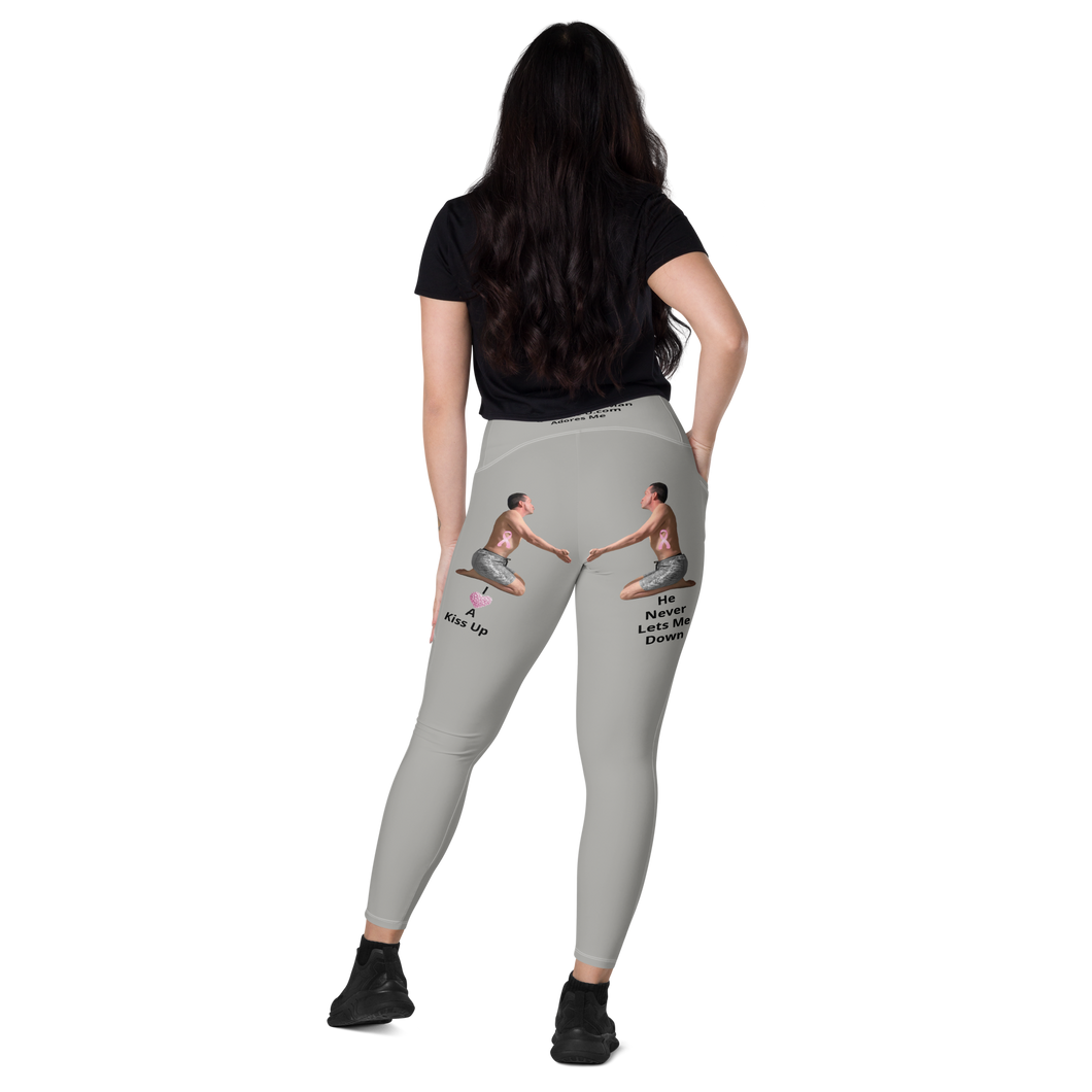 average-size-woman-viral-gray-high-waist-crossover-leggings-back-view