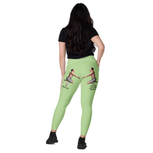 average-size-woman-viral-pale-green-high-waist-crossover-leggings-back-view