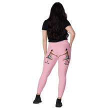 average-size-woman-viral-pale-pink-high-waist-crossover-leggings-back-view