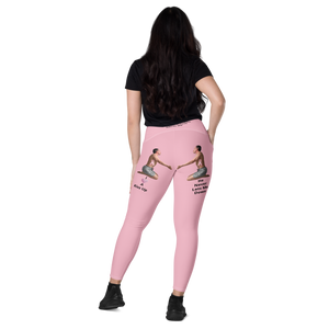 average-size-woman-viral-pale-pink-high-waist-crossover-leggings-back-view