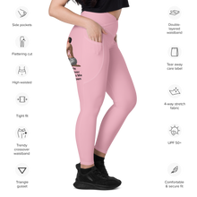 average-size-woman-viral-pale-pink-high-waist-crossover-leggings-side-pocket-view