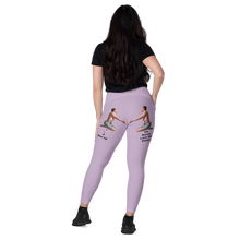 average-size-woman-viral-pale-purple-high-waist-crossover-leggings-back-view