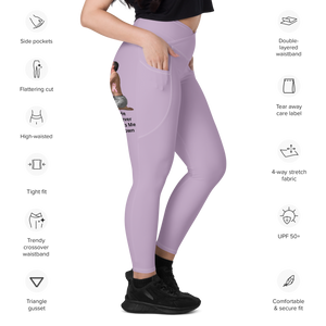 average-size-woman-viral-pale-purple-high-waist-crossover-leggings-side-pocket-view