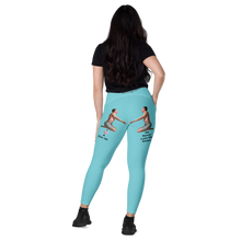 average-size-woman-viral-robin-egg-blue-high-waist-crossover-leggings-back-view