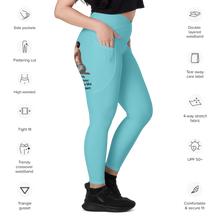 average-size-woman-viral-robin-egg-blue-high-waist-crossover-leggings-side-pocket-view