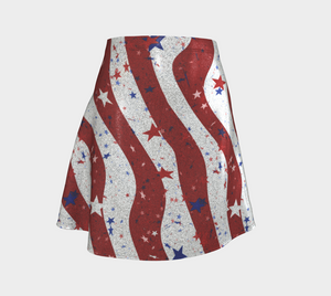 best-heroicu-glitter-flare-skirt-mid-thigh-above-the-knee-usa-patriotic-red-white-blue-front-view