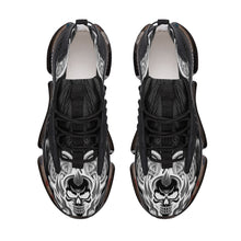    black-flaming-skull-flaming-wheels-best-womens-react-heel-running-shoes-comfort-style-top-view-heroicu-brand