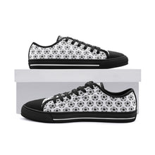Canvas shoes with soccer ball pattern
