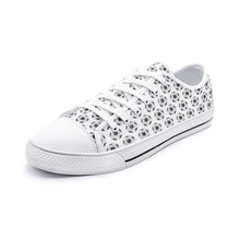 Canvas shoes with soccer ball pattern