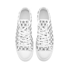 Canvas shoes with soccer ball pattern