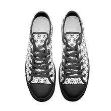 Canvas shoes with soccer ball pattern