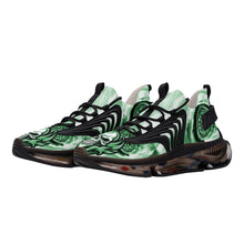    green-flaming-skull-flaming-wheels-best-womens-react-heel-running-shoes-comfort-style-oblique-view-heroicu-brand