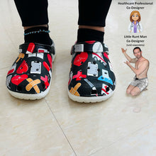 nurse-doctor-emoji-clogs-tiny-little-runt-man-showing-off-shoes-he-helped-design-runt-soldseparately-smaller-2