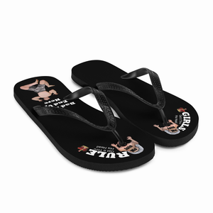 oblique-view-right-best-womens-girls-rule-flip-flops-sandals-tiny-man-bows-down-under-toes-one-man-crushed-under-heel-black-sole