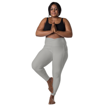 plus-size-woman-viral-gray-high-waist-crossover-leggings-front-view