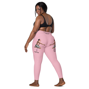 plus-size-woman-viral-pale-pink-high-waist-crossover-leggings-back-left-side-view