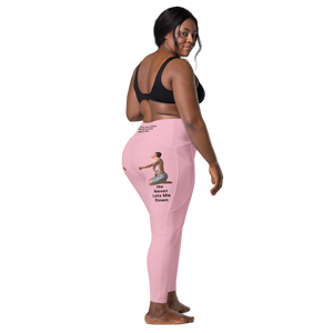 plus-size-woman-viral-pale-pink-high-waist-crossover-leggings-back-right-side-view