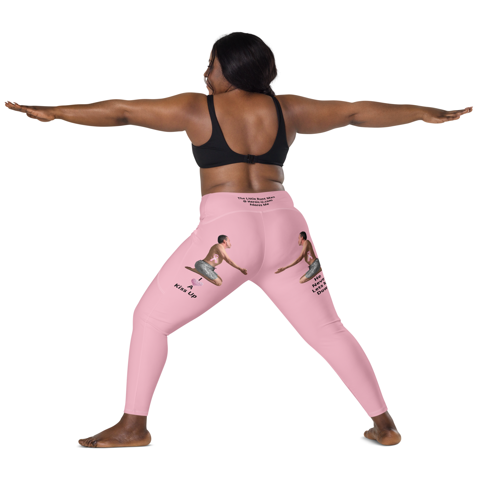 plus-size-woman-viral-pale-pink-high-waist-crossover-leggings-back-view