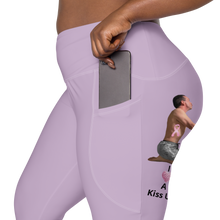 plus-size-woman-viral-pale-purple-high-waist-crossover-leggings-pocket-side-view