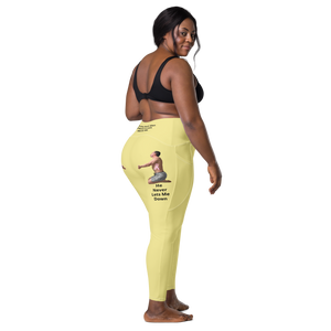 plus-size-woman-viral-pale-yellow-high-waist-crossover-leggings-back-right-side-view