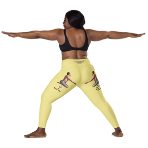 plus-size-woman-viral-pale-yellow-high-waist-crossover-leggings-back-view