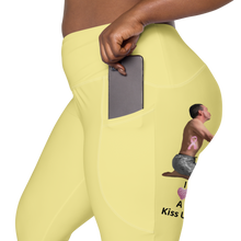 plus-size-woman-viral-pale-yellow-high-waist-crossover-leggings-pocket-side-view