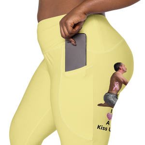 plus-size-woman-viral-pale-yellow-high-waist-crossover-leggings-pocket-side-view