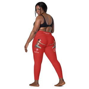 plus-size-woman-viral-red-high-waist-crossover-leggings-back-left-side-view