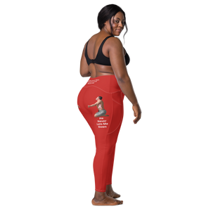 plus-size-woman-viral-red-high-waist-crossover-leggings-back-right-side-view