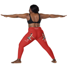 plus-size-woman-viral-red-high-waist-crossover-leggings-back-view