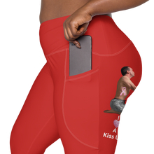 plus-size-woman-viral-red-high-waist-crossover-leggings-pocket-side-view