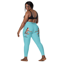 plus-size-woman-viral-robin-egg-blue-high-waist-crossover-leggings-back-left-side-view