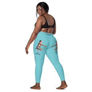 plus-size-woman-viral-robin-egg-blue-high-waist-crossover-leggings-back-left-side-view