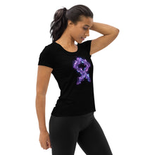 purple-goddess-rune-womens-black-stretch-tshirt-yoga-gym-wear-side-view