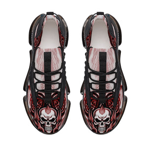    red-flaming-skull-flaming-wheels-best-womens-react-heel-running-shoes-comfort-style-top-view-heroicu-brand