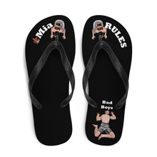 Flip Flops 2 tiny men bow face down to your toes with Join Me on their backs