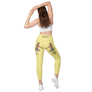 thin-woman-viral-pale-yellow-high-waist-crossover-leggings-back-view