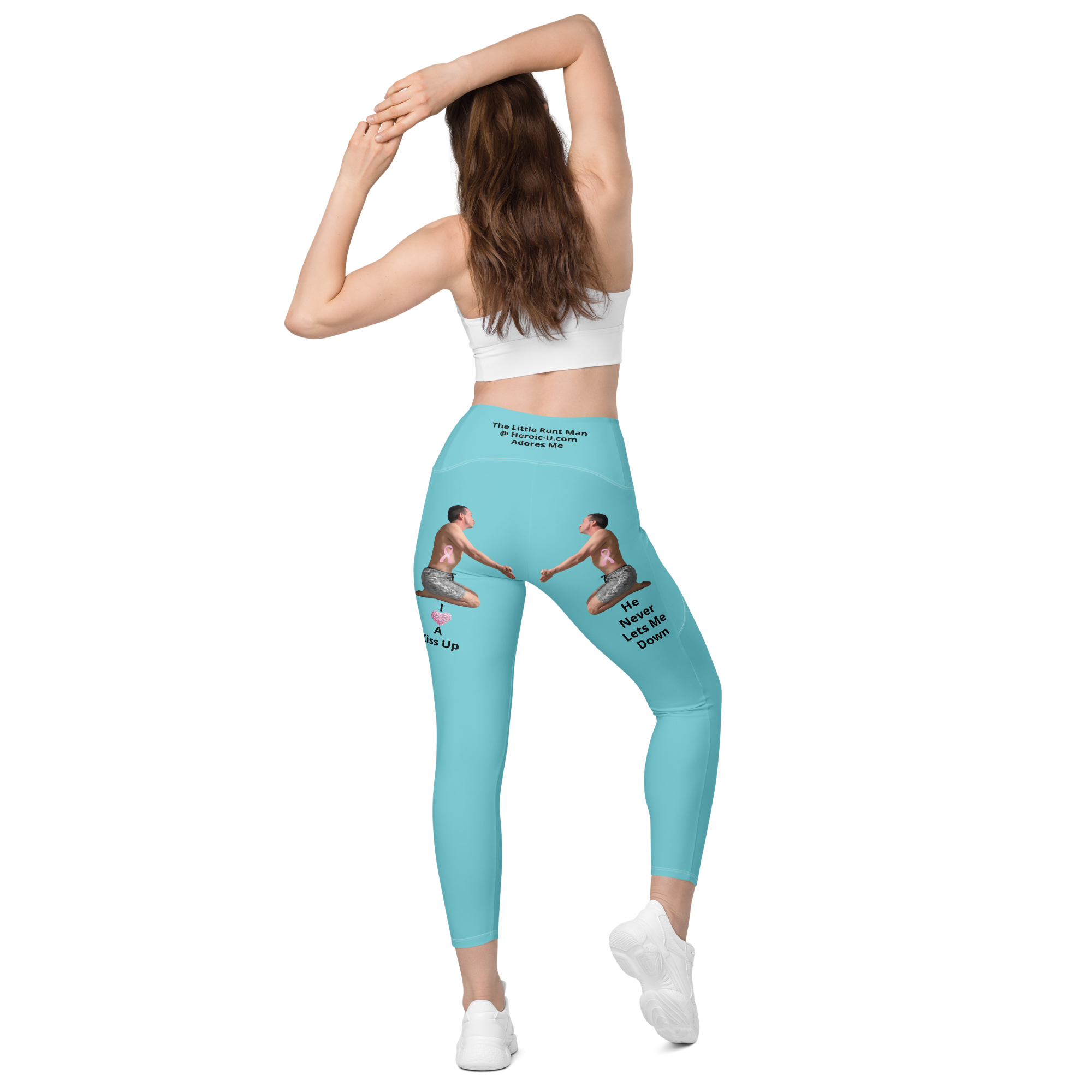 thin-woman-viral-robin-egg-blue-high-waist-crossover-leggings-back-view