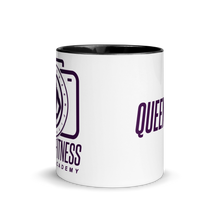 Queen Fitness Academy Ceramic Mug Black Color Inside and Dark Purple Logo